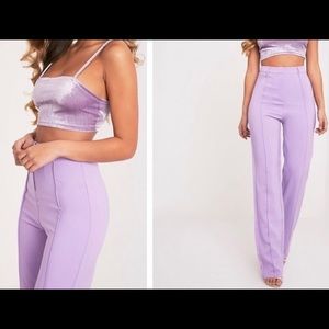 Pretty Little Thing matching purple set